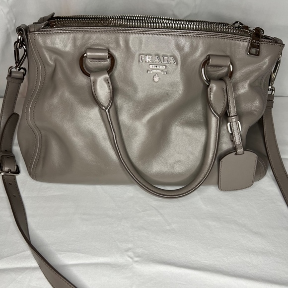 Prada Grey Leather Satchel - Picture 3 of 16